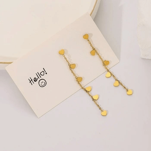 Boucle d'oreille pendante cœur